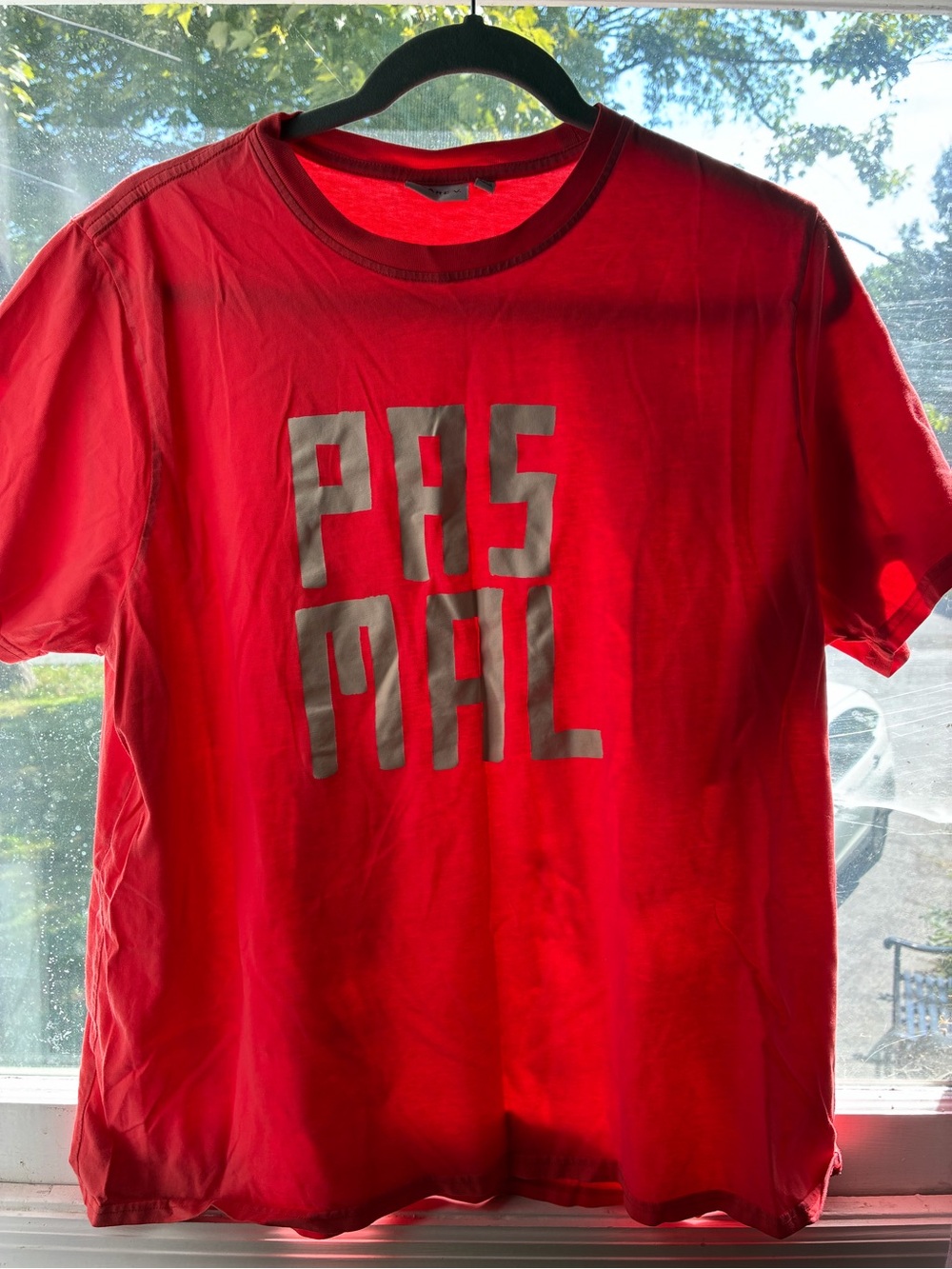 Clare V Red Short-Sleeve Graphic Crewneck Tee